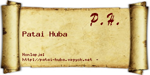 Patai Huba névjegykártya